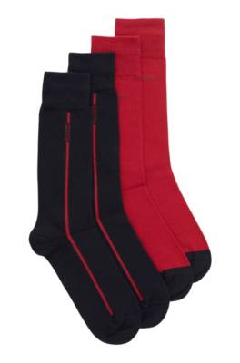 Lot de deux paires de chaussettes en coton stretch mélangé