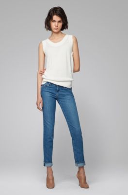 Slim-fit jeans in comfort-stretch blue 