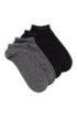 Two-pack of ankle socks in a cotton blend, Grey