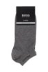 Two-pack of ankle socks in a cotton blend, Grey