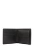 Gift-boxed wallet and key ring in leather with stitching detail, Black