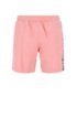 Medium-length swim shorts with heat-sealed logo print, light pink