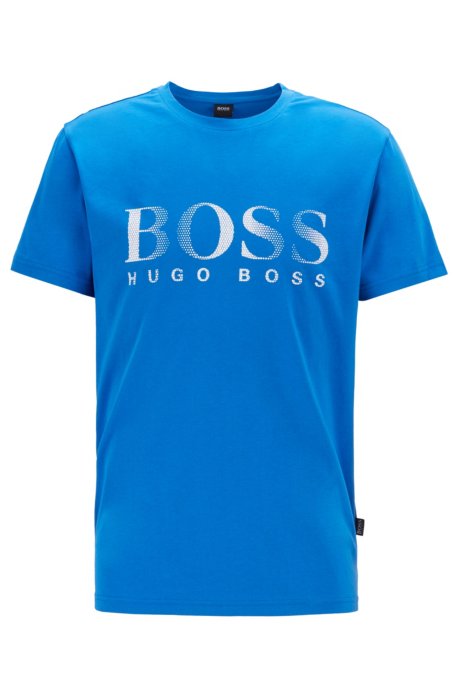 Relaxed-fit UPF 50+ T-shirt in responsibly sourced cotton, Dark Blue