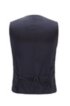 Slim-fit waistcoat in micro-pattern wool, Open Blue