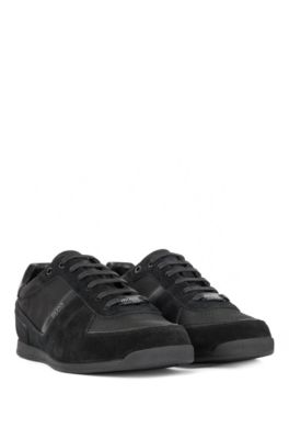 rietje Nieuwsgierigheid Verkoper BOSS - Low-top trainers in leather, suede and technical fabric