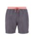 Medium-length swim shorts in quick-drying fabric, Dark Grey