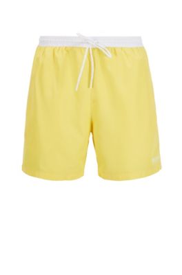 hugo boss yellow swim shorts