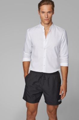 black boss swim shorts