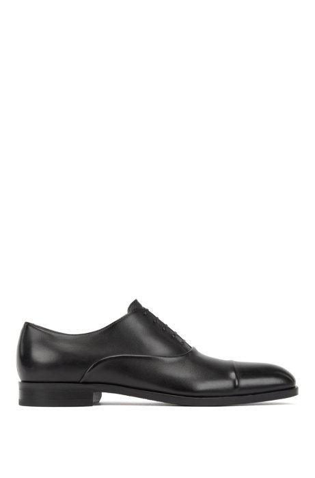 Italian-made Oxford shoes in vegetable-tanned calf leather, Black