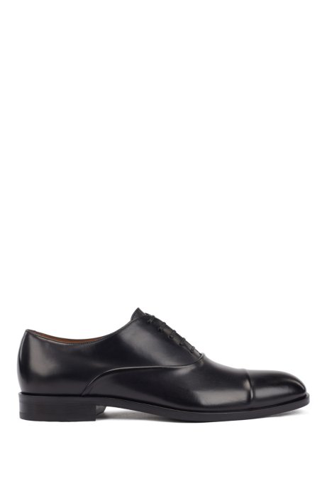 Italian-made Oxford shoes in vegetable-tanned calf leather, Dark Blue