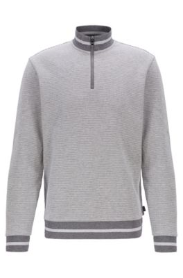 hugo boss zip neck sweater