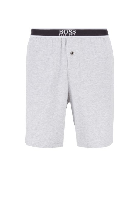 Regular-fit pyjama set in interlock jersey with bamboo, Grey