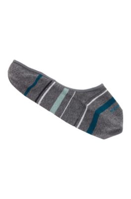 Boss Cotton Blend Invisible Socks With Striped Pattern