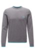 Crew-neck sweater with contrast details, Grey