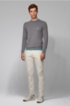 Crew-neck sweater with contrast details, Grey