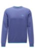 Crew-neck sweater with contrast details, Blue