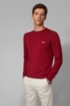Crew-neck sweater with contrast details, Red