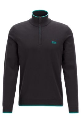 hugo boss zip golf jumper