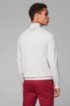 Colour-block zip-kneck sweater with water-repellent finish, Light Grey