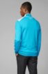 Colour-block zip-kneck sweater with water-repellent finish, Blue