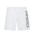 Quick-drying swim shorts with large-scale reverse logo, White