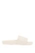 Logo slides with ergonomic footbed, Light Beige