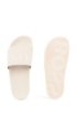 Logo slides with ergonomic footbed, Light Beige