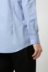 Slim-fit shirt in cotton with logo-print inner contrasts, Light Blue