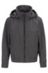 Mesh-lined jacket with packable logo hood, Dark GreyDark Grey