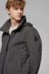 Mesh-lined jacket with packable logo hood, Dark GreyDark Grey