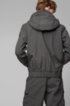 Mesh-lined jacket with packable logo hood, Dark GreyDark Grey