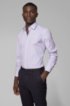 Slim-fit shirt in striped easy-iron cotton, Patterned