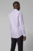 Slim-fit shirt in striped easy-iron cotton, Patterned