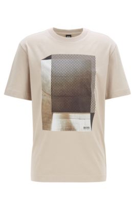 hugo boss beige t shirt