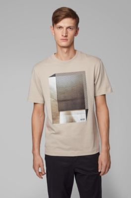 hugo boss beige t shirt