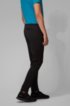 Slim-fit jogging trousers with curved logo, Black