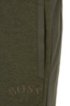 Slim-fit jogging trousers with curved logo, Dark Green