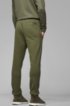 Slim-fit jogging trousers with curved logo, Dark Green