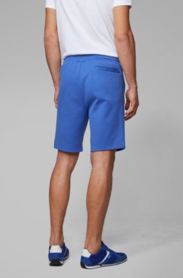 blue jogging shorts