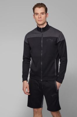 hugo boss zip through sweatshirt