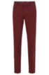 Slim-fit chinos in stretch-cotton gabardine, Dark Red