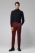 Slim-fit chinos in stretch-cotton gabardine, Dark Red