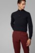 Slim-fit chinos in stretch-cotton gabardine, Dark Red