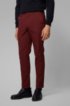 Slim-fit chinos in stretch-cotton gabardine, Dark Red