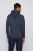 Zip-through hooded sweatshirt with concealed phone pocket, Dark Blue