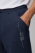 Slim-fit jogging trousers with logo artwork, Dark Blue