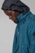 Water-repellent blouson jacket with packable hood, Blue