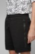 Relaxed-fit shorts in French terry with zipped pockets, Black