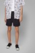 Relaxed-fit shorts in French terry with zipped pockets, Black
