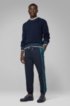 Relaxed-fit jogging bottoms in bi-stretch fabric, Dark Blue